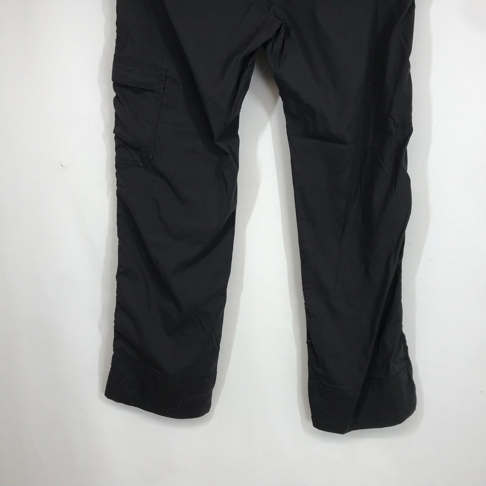Prana Zion Mens Black Hiking Cargo Pants Built-in Belt Snap Hems Lrgx30L - Picture 6 of 10